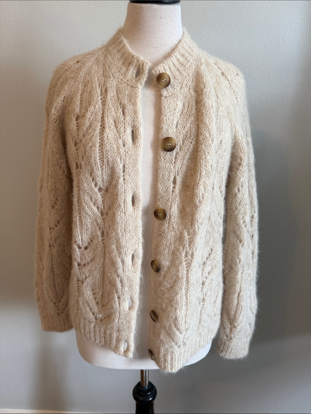 Hartford Cable Knit Alpaca Blend Cardigan